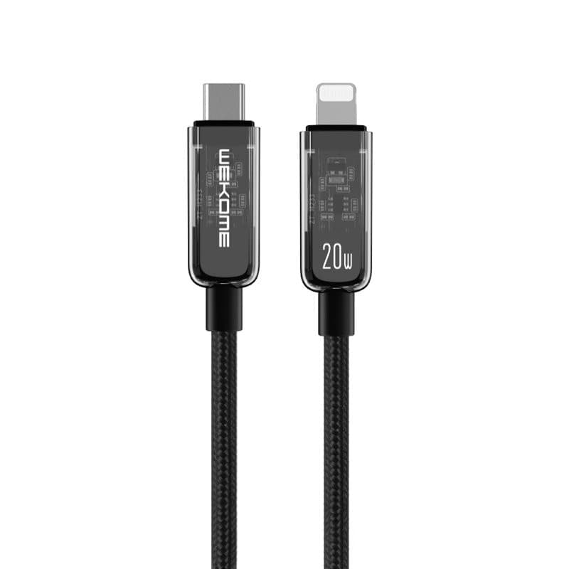 WEKOME WDC-181 Vanguard Series - USB-C to Lightning Super Fast Charging PD 20W connection cable 1 m (Black) - 2