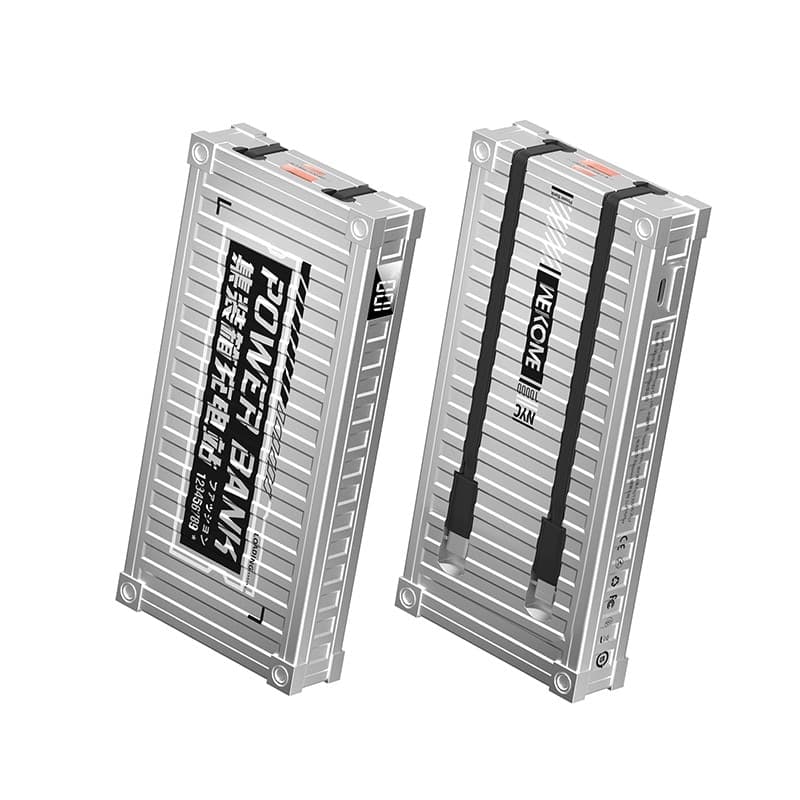 WEKOME WP-339 Container Series - Power bank 10000 mAh Super Charging with built-in USB-C & Lightning PD 20W cable + QC 22.5W (Si - 4