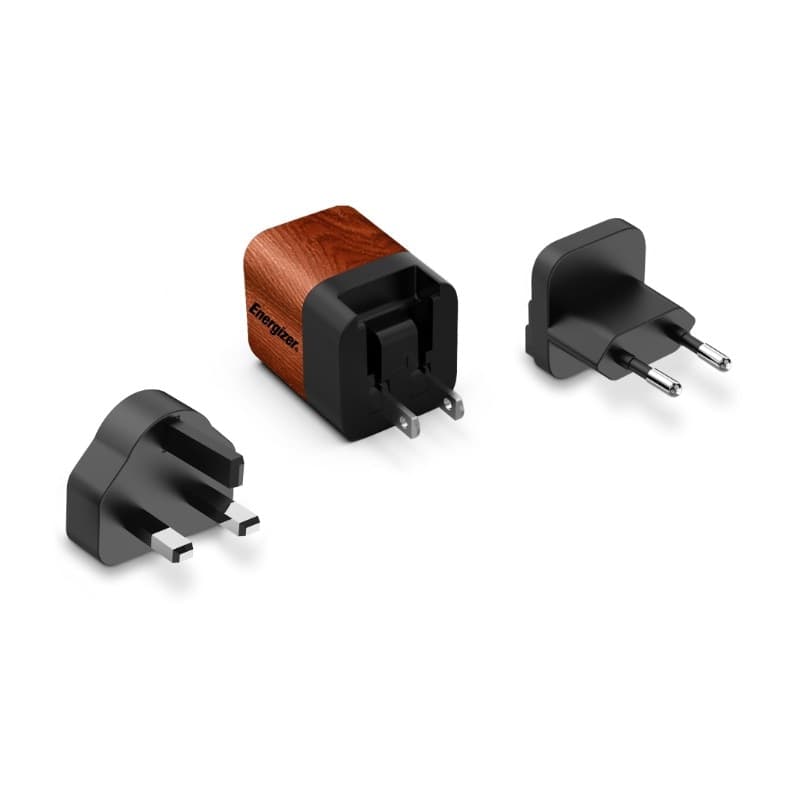 Energizer Ultimate - Multiplug EU / UK / US GaN 20W PD mains charger (Walnut burl) - 8
