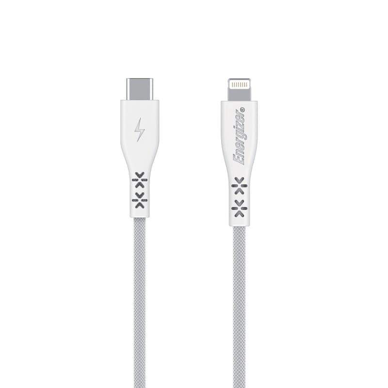 Energizer HardCase - USB-C to Lightning connection cable MFi certified 1.2m (White) - 5