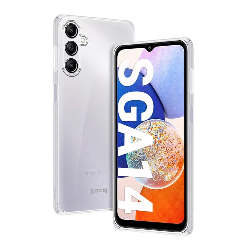 Crong Crystal Slim Cover - Custodia per Samsung Galaxy A14 5G (Trasparente) - 3