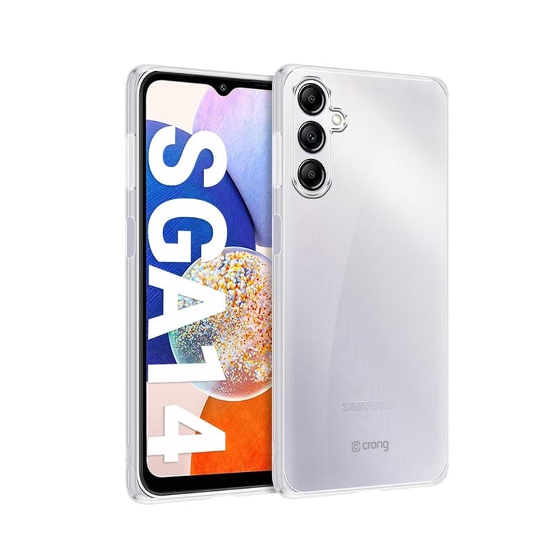 Crong Crystal Slim Cover - Custodia per Samsung Galaxy A14 5G (Trasparente) - 6