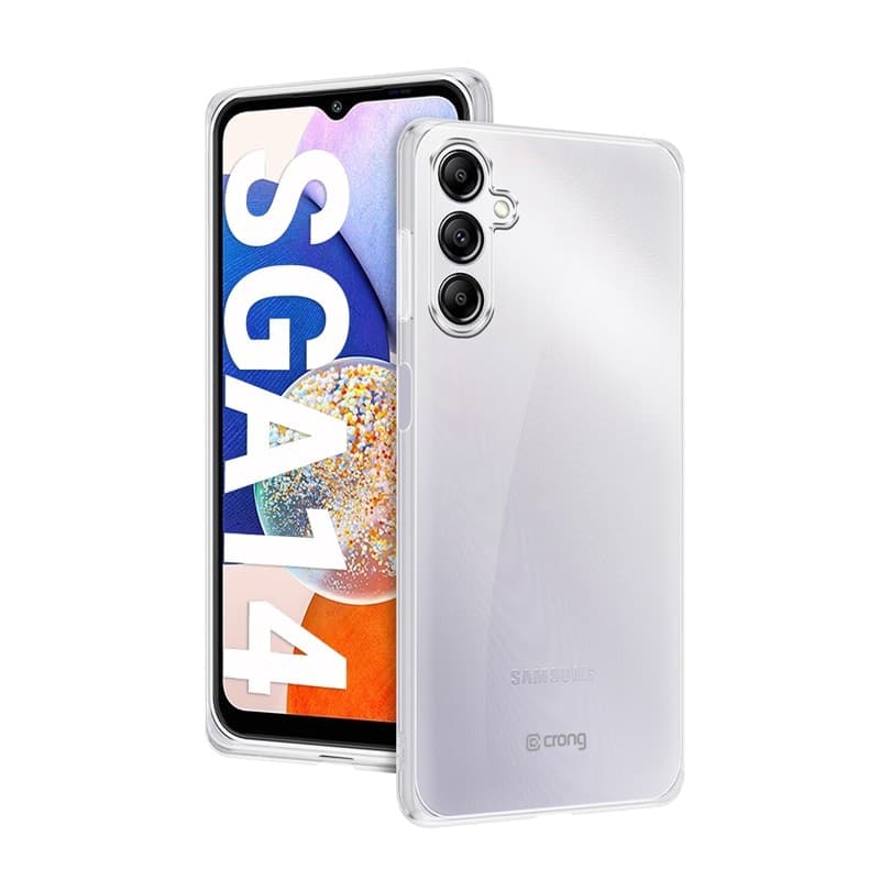 Crong Crystal Slim Cover - Custodia per Samsung Galaxy A14 5G (Trasparente) - 7