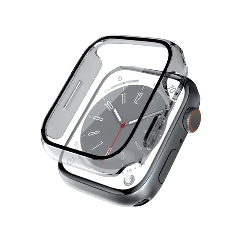 Crong Hybrid Watch Case - Custodia con vetro per Apple Watch 44 mm (trasparente) - 6
