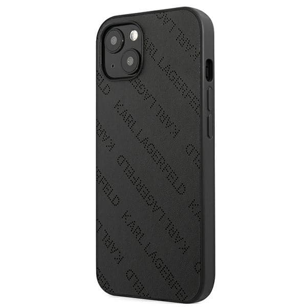Karl Lagerfeld Perforated Allover - Cover for iPhone 13 mini (Black) - 2
