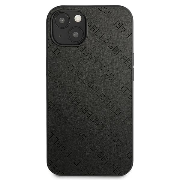 Karl Lagerfeld Perforated Allover - Cover for iPhone 13 mini (Black) - 3