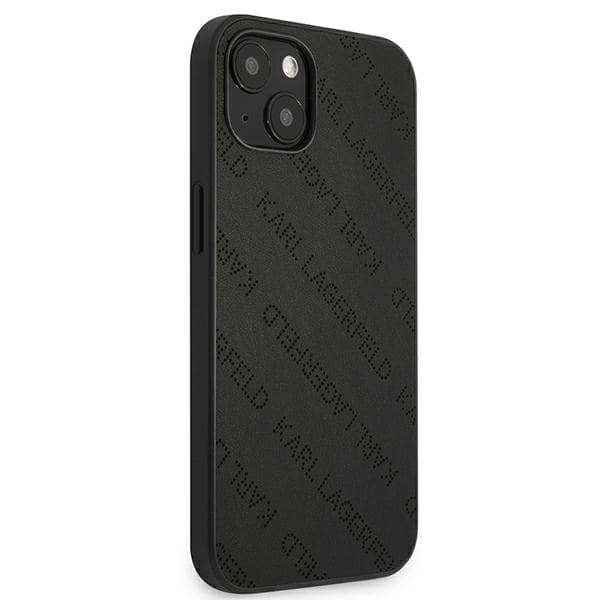 Karl Lagerfeld Perforated Allover - Cover for iPhone 13 mini (Black) - 4