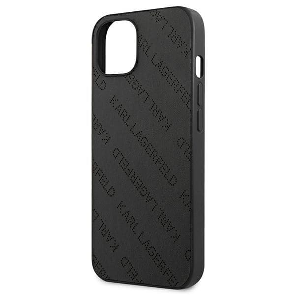 Karl Lagerfeld Perforated Allover - Cover for iPhone 13 mini (Black) - 6