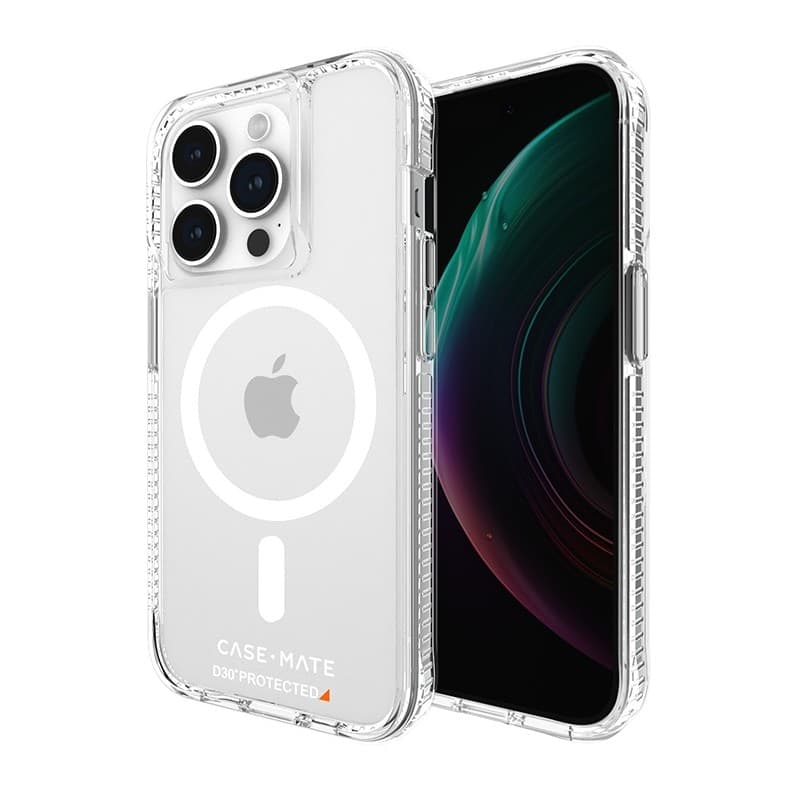 Case-Mate Ultra Tough plus D3O MagSafe - iPhone 15 Pro Case (Clear) - 14