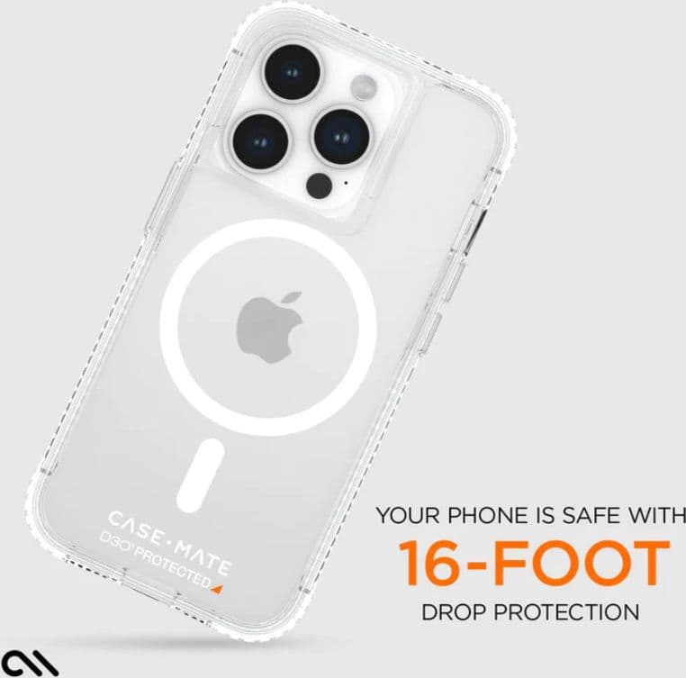 Case-Mate Ultra Tough plus D3O MagSafe - iPhone 15 Pro Case (Clear) - 7