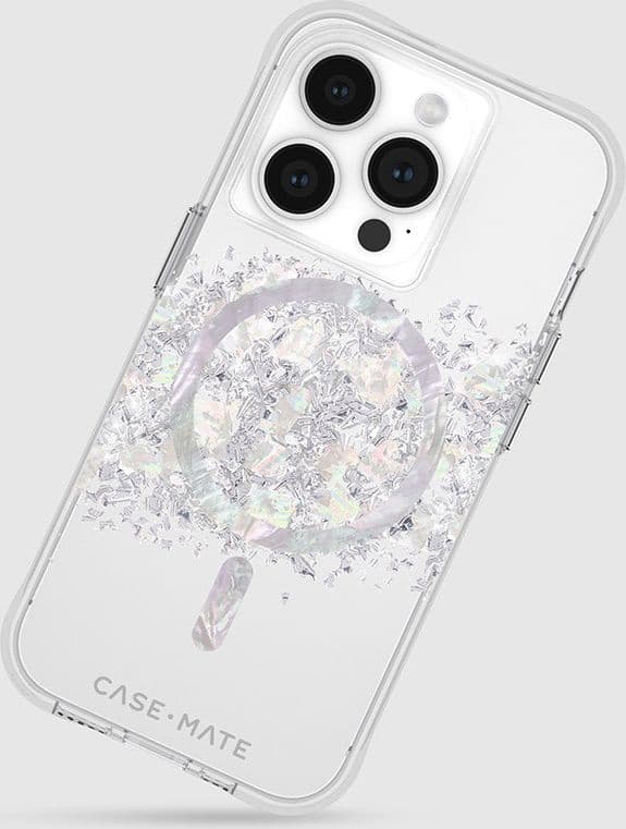 Case-Mate Karat MagSafe - iPhone 15 Pro Case with Mother of Pearl (A Touch of Pearl) - 8
