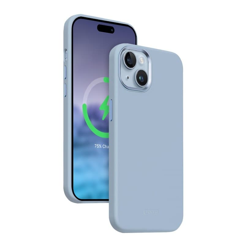 Crong Color Cover LUX Magnetic - Custodia MagSafe per iPhone 15 Plus (Blu) - 11