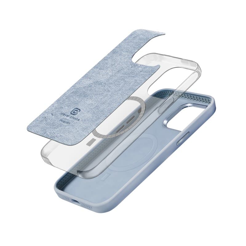 Crong Color Cover LUX Magnetic - Custodia MagSafe per iPhone 15 Plus (Blu) - 12