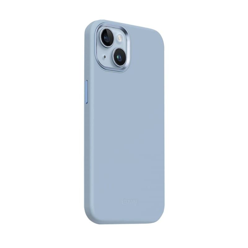 Crong Color Cover LUX Magnetic - Custodia MagSafe per iPhone 15 Plus (Blu) - 14
