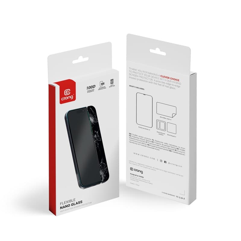 Crong Nano Glass - Vetro ibrido infrangibile per iPhone 15 Pro - 2