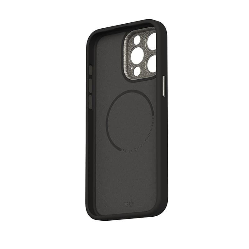 Moshi Napa MagSafe - Leather case for iPhone 15 Pro (Midnight Black) - 11