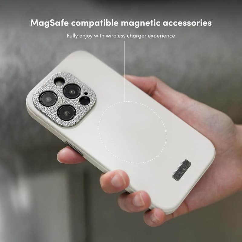 Moshi Napa MagSafe - Leather case for iPhone 15 Pro (Midnight Black) - 6