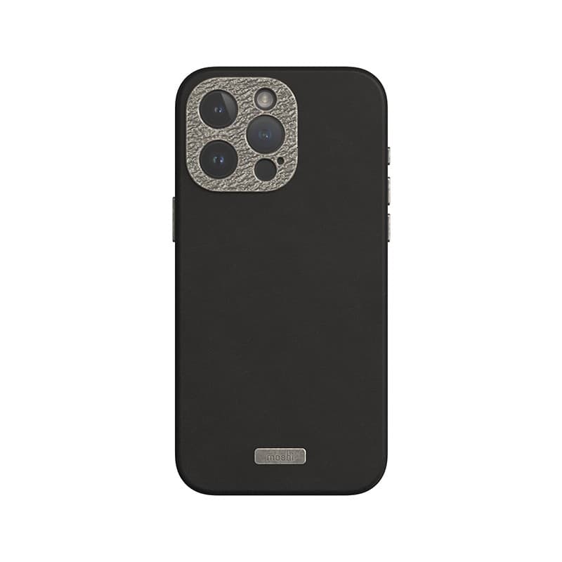 Moshi Napa MagSafe - Leather case for iPhone 15 Pro (Midnight Black) - 9