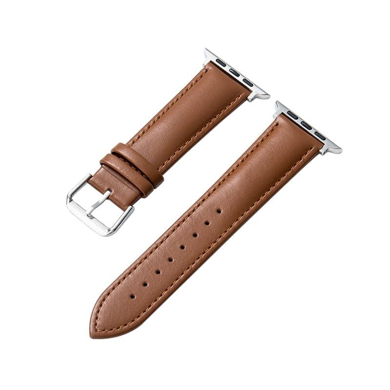 Crong Noble Band - Cinturino in vera pelle per Apple Watch 44/45/46/49 mm (moka) - 12