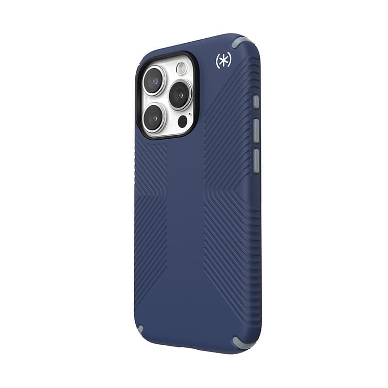 Speck Presidio2 Grip - Custodia per iPhone 15 Pro (Blu costiero / Grigio polvere / Bianco) - 2