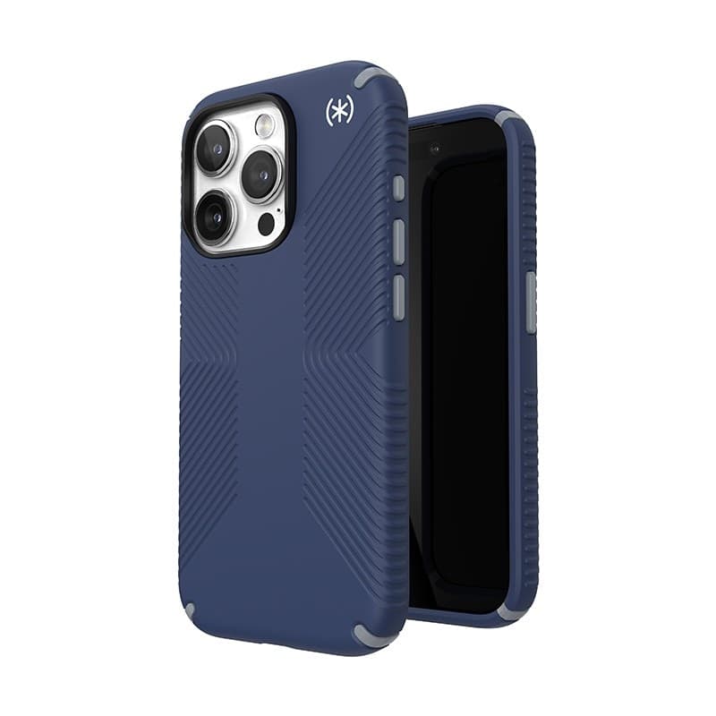 Speck Presidio2 Grip - Custodia per iPhone 15 Pro (Blu costiero / Grigio polvere / Bianco) - 11