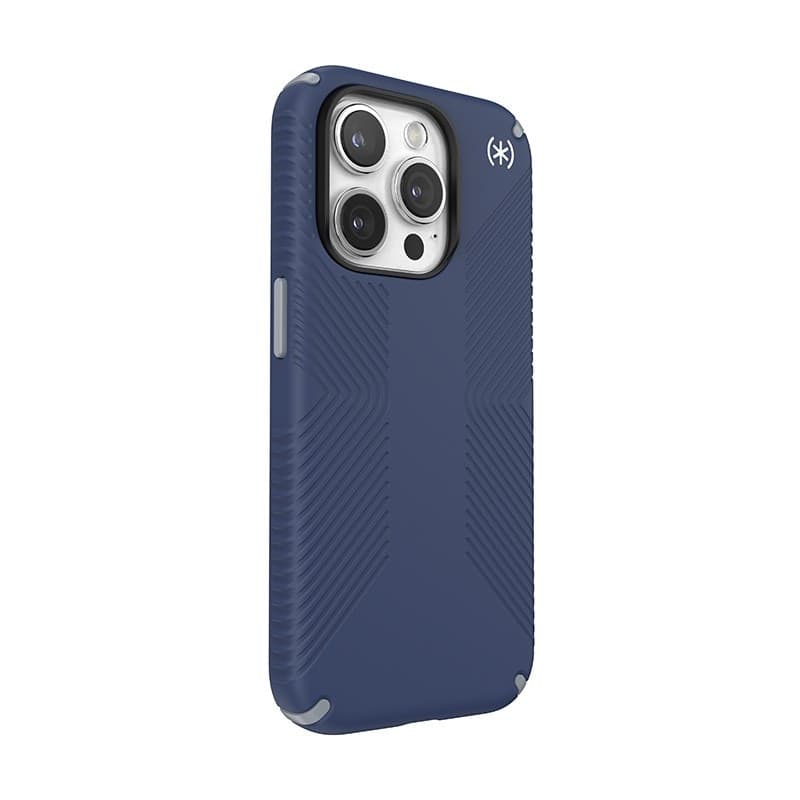 Speck Presidio2 Grip - Custodia per iPhone 15 Pro (Blu costiero / Grigio polvere / Bianco) - 13