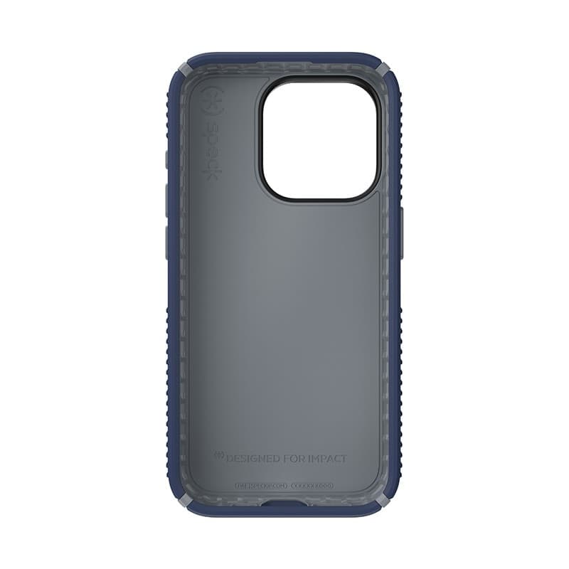 Speck Presidio2 Grip - Custodia per iPhone 15 Pro (Blu costiero / Grigio polvere / Bianco) - 15