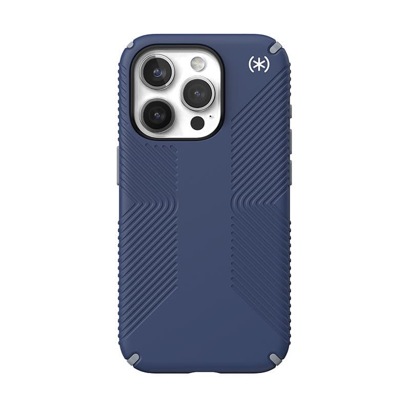 Speck Presidio2 Grip - Custodia per iPhone 15 Pro (Blu costiero / Grigio polvere / Bianco) - 9