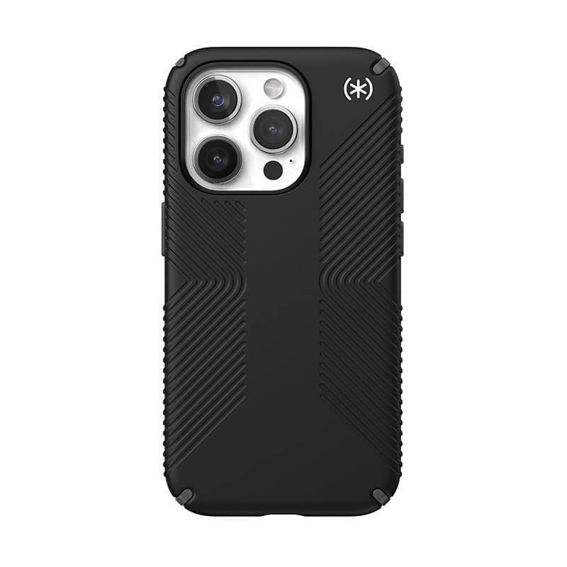 Speck Presidio2 Grip Magsafe - Custodia per iPhone 15 Pro (Nero / Grigio ardesia / Bianco) - 6