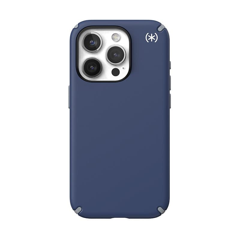 Speck Presidio2 Pro Magsafe - Custodia per iPhone 15 Pro (Blu costiero / Grigio polvere / Bianco) - 17