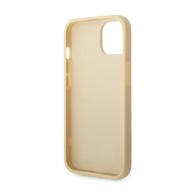 Guess Glitter Flakes Metal Logo Case - Case for iPhone 14 Plus (Gold) - 15