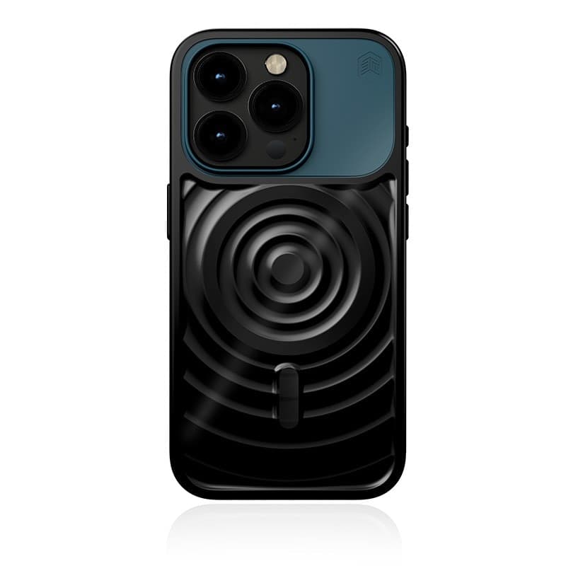 STM Reawaken Ripple MagSafe - Case for iPhone 15 (Black / Atlantic) - 12