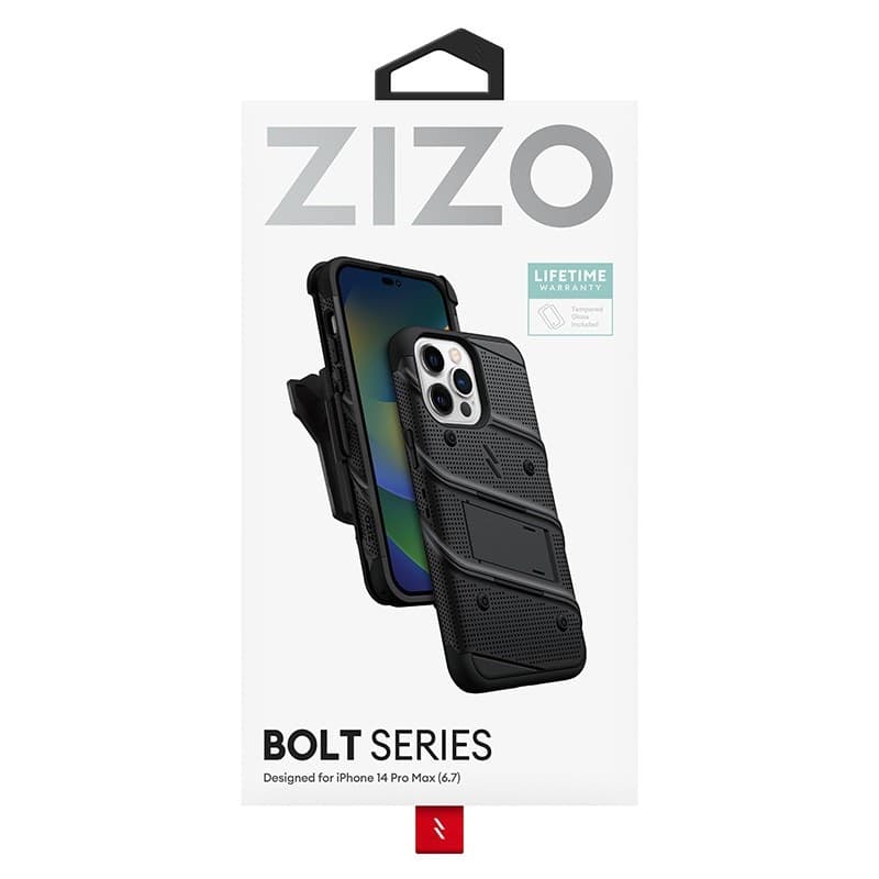 ZIZO BOLT Series - Case for iPhone 14 Pro Max (Black) - 14