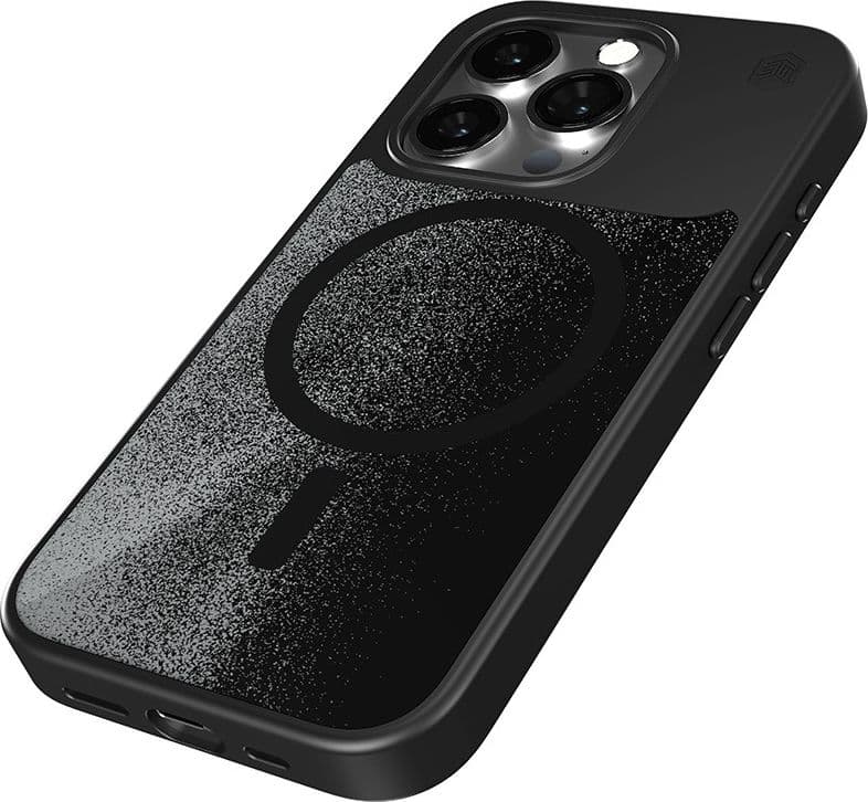 STM Relax Sand MagSafe - Case for iPhone 15 Pro (Black / Grey) - 17