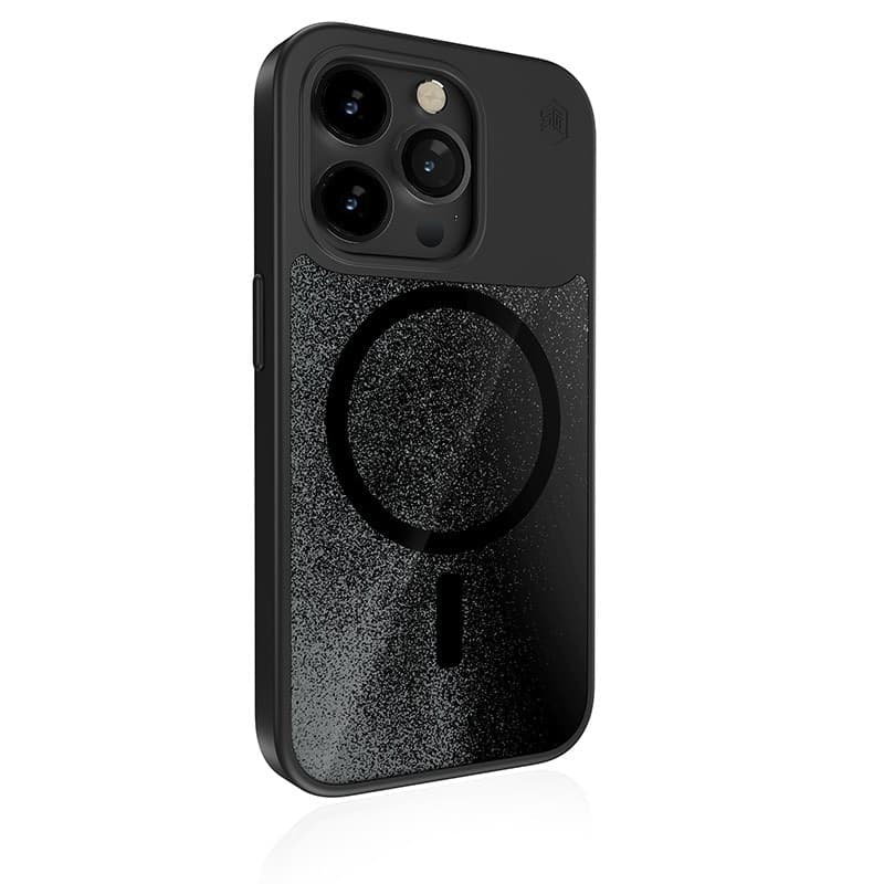 STM Relax Sand MagSafe - Case for iPhone 15 Pro (Black / Grey) - 18