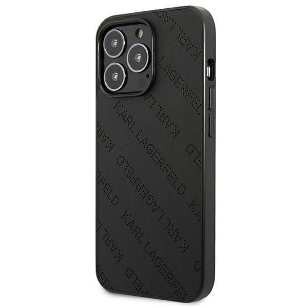 Karl Lagerfeld Perforated Allover - Cover for iPhone 13 Pro Max (Black) - 2