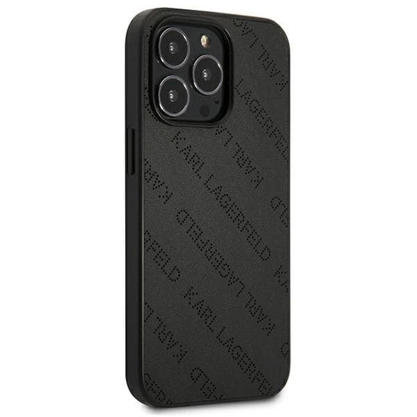 Karl Lagerfeld Perforated Allover - Cover for iPhone 13 Pro Max (Black) - 12