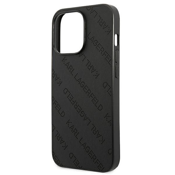 Karl Lagerfeld Perforated Allover - Cover for iPhone 13 Pro Max (Black) - 14