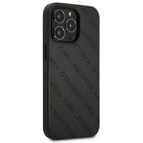 Karl Lagerfeld Perforated Allover - Cover for iPhone 13 Pro Max (Black) - 4