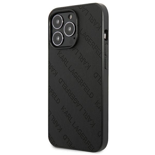 Karl Lagerfeld Perforated Allover - Cover for iPhone 13 Pro Max (Black) - 10