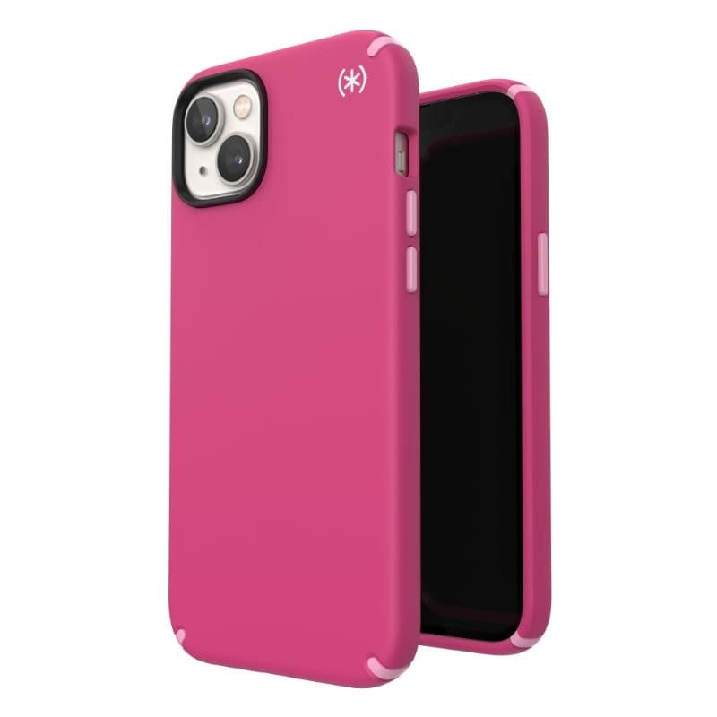 Speck Presidio2 Pro - Custodia antibatterica per iPhone 15 Plus / 14 Plus (Digitalpink / Blossompink / Bianco) - 11