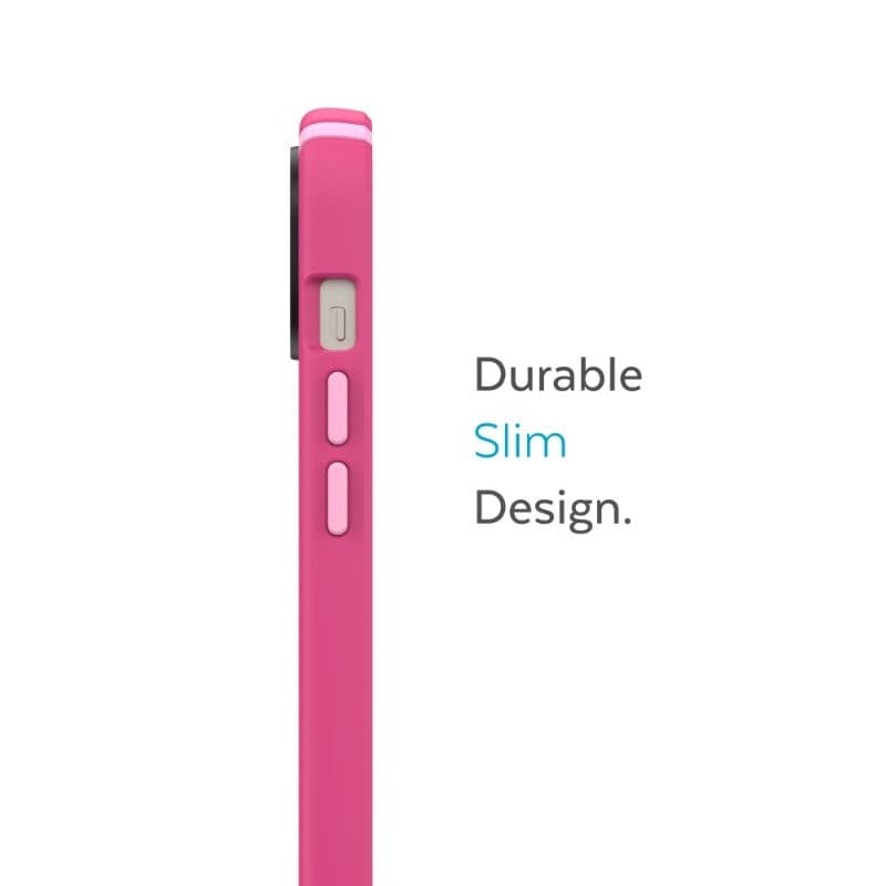 Speck Presidio2 Pro - Custodia antibatterica per iPhone 15 Plus / 14 Plus (Digitalpink / Blossompink / Bianco) - 18
