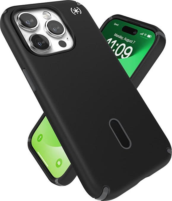 Speck Presidio2 Pro ClickLock e MagSafe - Custodia per iPhone 15 Pro (Nero / Grigio Ardesia / Bianco) - 10