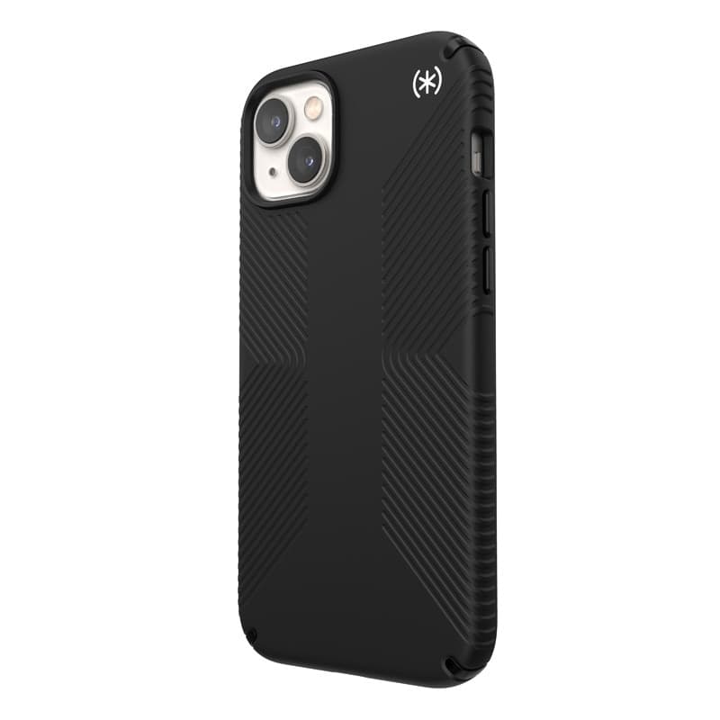 Speck Presidio2 Grip MagSafe - Custodia antiscivolo per iPhone 14 Plus (nero / nero / bianco) - 4