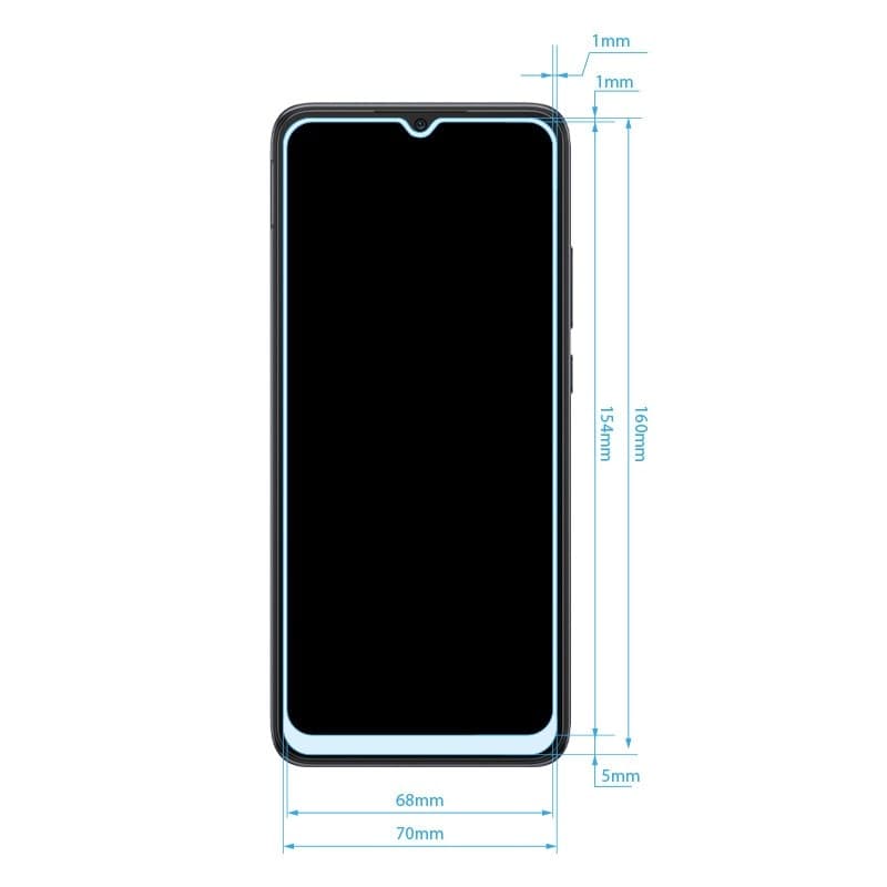 Crong 7D Nano Flexible Glass – Vetro ibrido infrangibile 9H per l'intero schermo dello Xiaomi Redmi 10C - 11