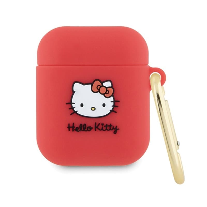 Hello Kitty Silicone 3D Kitty Head - Case for AirPods 1/2 gen (fuchsia) - 4