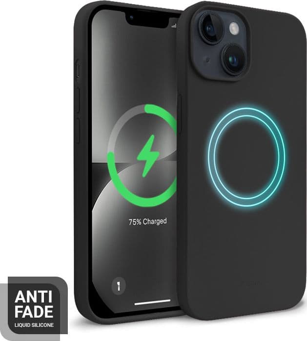 Crong Color Cover Magnetic - Custodia MagSafe per iPhone 14 / iPhone 13 (Nero) - 2