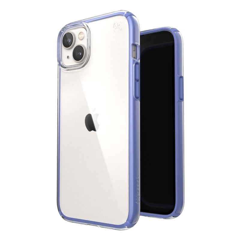 Speck Presidio Perfect-Clear con Impact Geometry - Custodia per iPhone 15 Plus / 14 Plus con rivestimento MICROBAN (trasparente