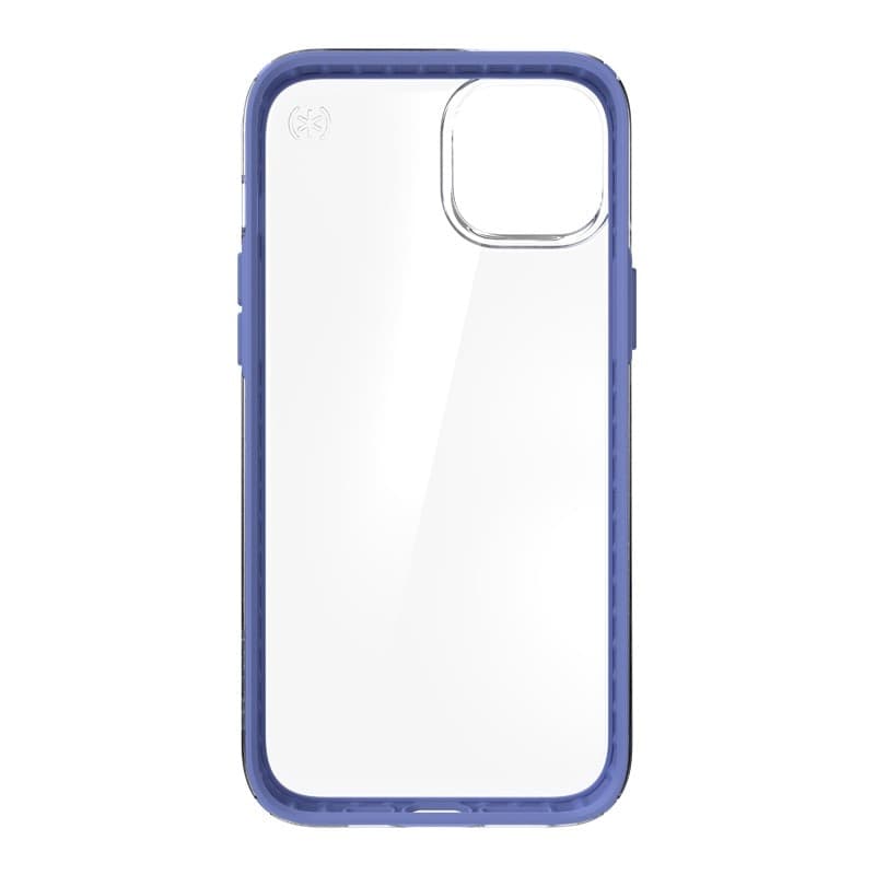 Speck Presidio Perfect-Clear con Impact Geometry - Custodia per iPhone 15 Plus / 14 Plus con rivestimento MICROBAN (trasparente - 18