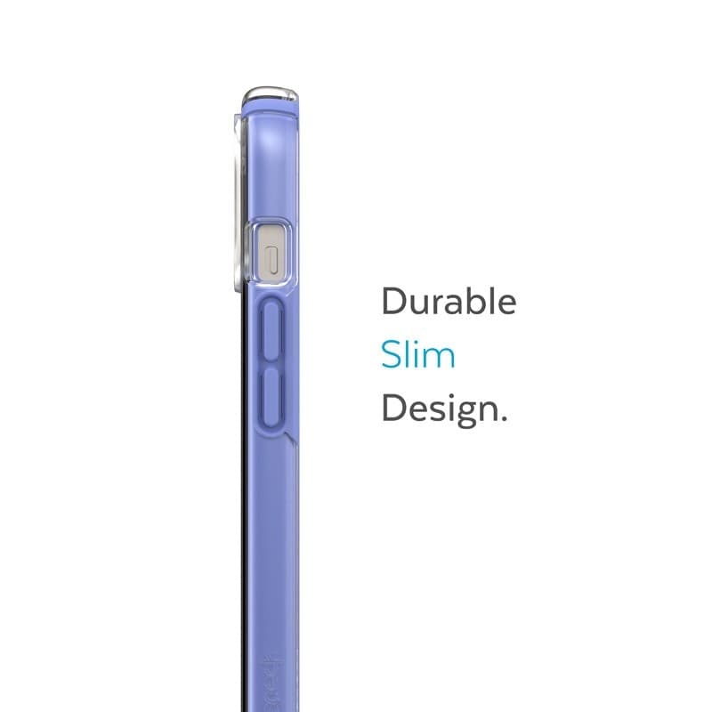 Speck Presidio Perfect-Clear con Impact Geometry - Custodia per iPhone 15 Plus / 14 Plus con rivestimento MICROBAN (trasparente - 20